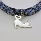 chat coeur sur bracelet Liberty 
