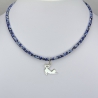 Pendentif Chat coeur sur collier Liberty 