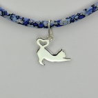Chat coeur sur collier Liberty 