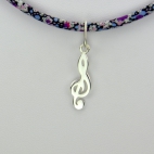 Clef de sol sur collier Liberty 