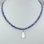 Pendentif Vierge Marie sur collier Liberty 