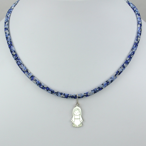 Vierge Marie sur collier Liberty 