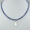 Pendentif Vierge Marie sur collier Liberty 