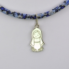 Vierge Marie sur collier Liberty 