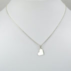Coeur sur chaîne argent 