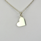 Coeur sur chaîne argent 
