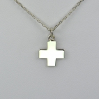 Croix sur chaîne argent 