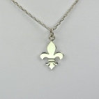 Fleur de lys sur chaîne argent 