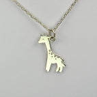 Girafe sur chaîne argent 
