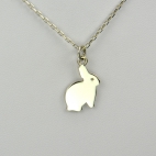 Lapin sur chaîne argent 