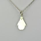 Pingouin sur chaîne argent 
