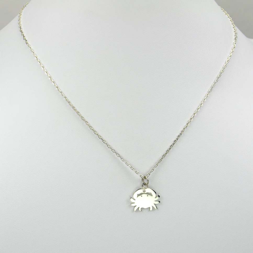Crabe sur chaîne argent 