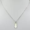 Charms Vierge Marie sur chaîne argent 