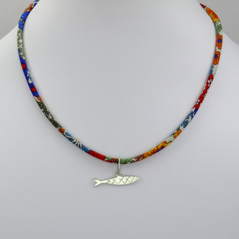 Sardine sur collier Liberty 