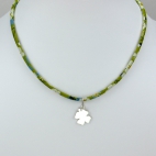 Pendentif Trèfle sur collier Liberty 