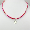 Etoile souriante  sur collier Liberty 