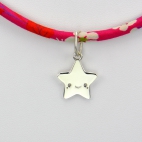 Etoile souriante  sur collier Liberty 