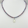 Pendentif Fleur de lys sur collier Liberty 