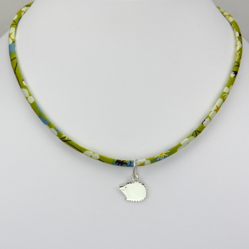 Hérisson sur collier Liberty 