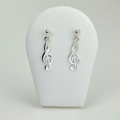 Clefs de sol en boucles d'oreilles 