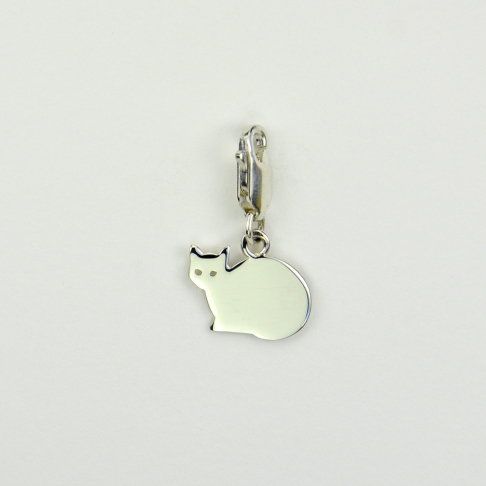 Charms Chat sur mousqueton 