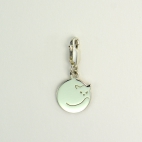 Charms Chat rond sur mousqueton 