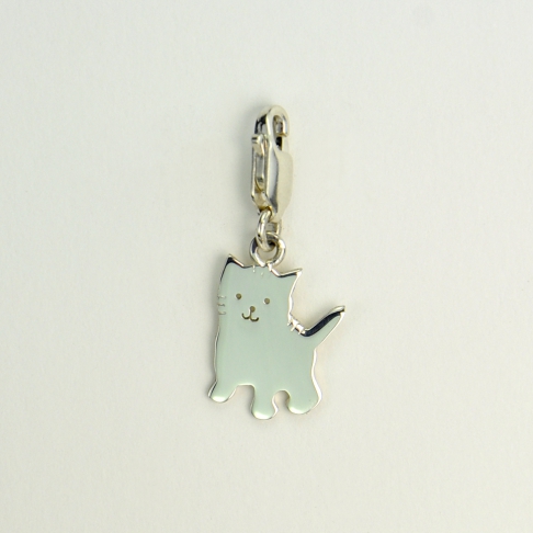 Charms Chaton sur mousqueton 