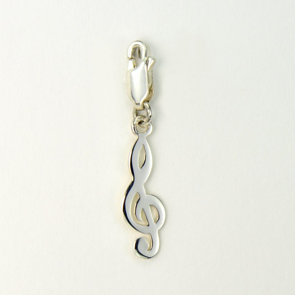 Charms Clef de sol sur mousqueton 