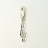 Charms Clef de sol sur mousqueton 