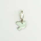 Charms Colombe sur mousqueton 