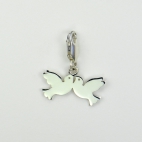 Charms Colombes sur mousqueton 