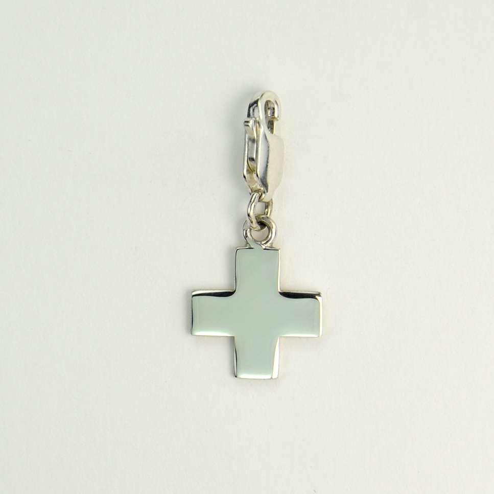 Charms Croix sur mousqueton 