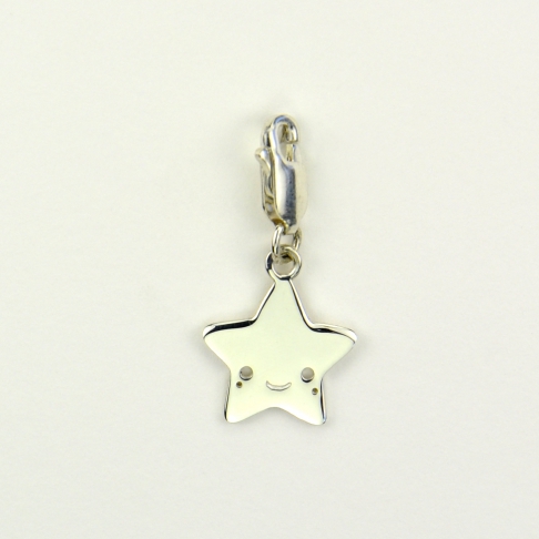 Charms Etoile souriante sur mousqueton 