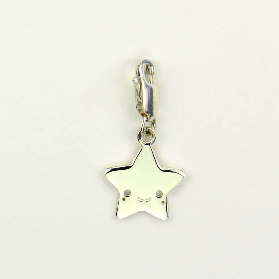 Charms Etoile souriante sur mousqueton 