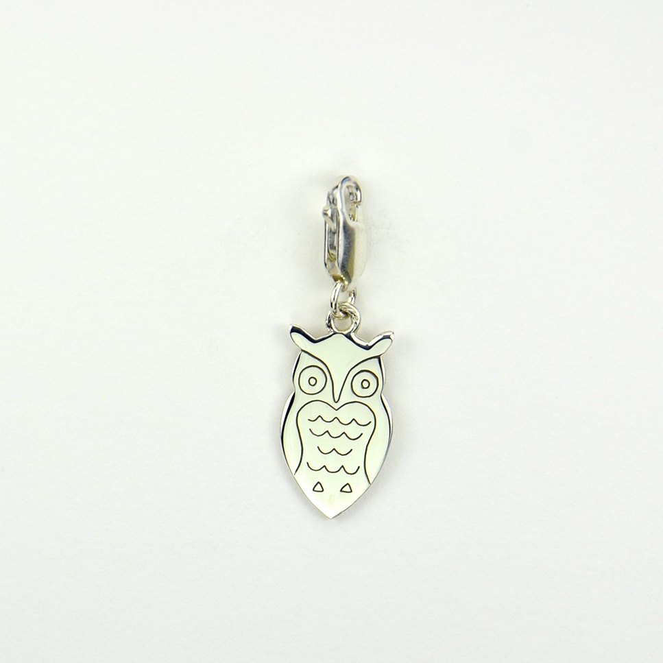 Charms Hibou sur mousqueton 
