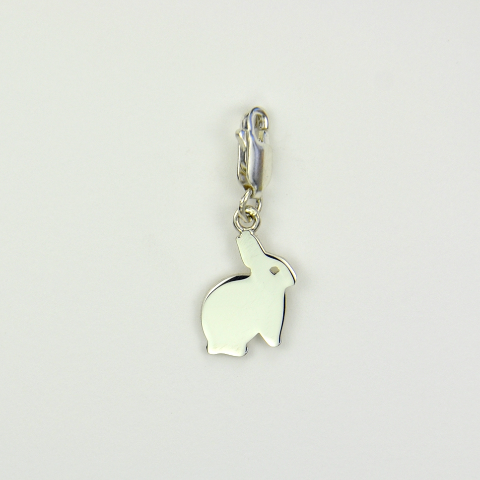 Charms Lapin sur mousqueton 