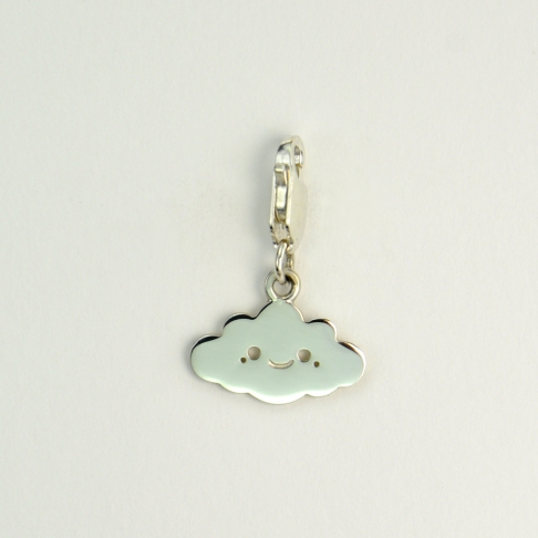 Charms Nuage souriant sur mousqueton 