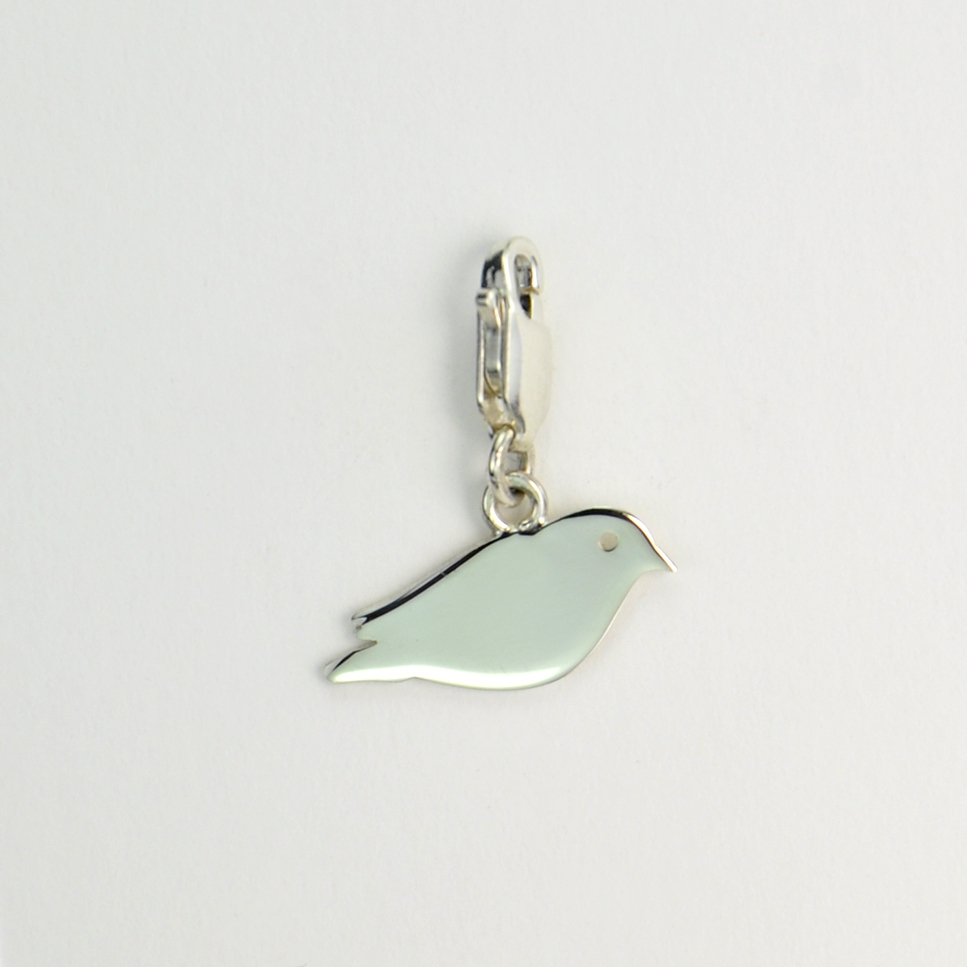 Charms Oiseau sur mousqueton 