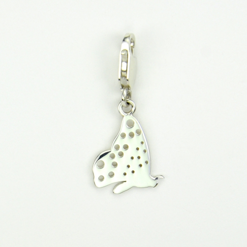 Charms Papillon sur mousqueton 