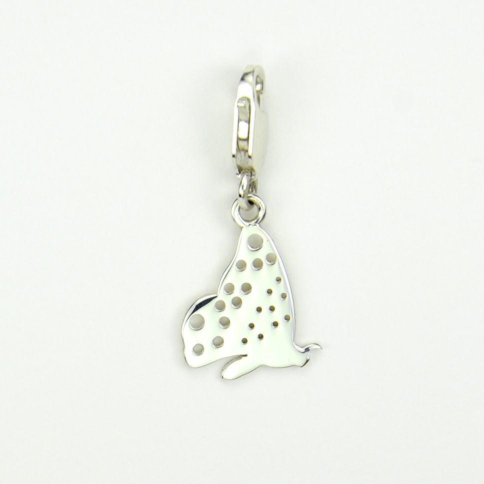 Charms Papillon sur mousqueton 