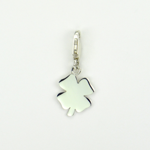 Charms Trèfle à quatre feuilles sur mousqueton 