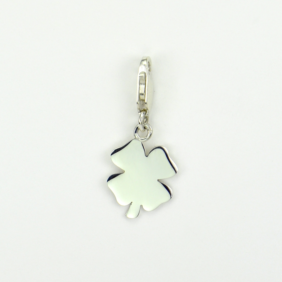 Charms Trèfle à quatre feuilles sur mousqueton 