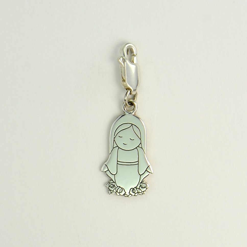 Charms Vierge Marie sur mousqueton 