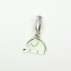 Charms Eléphant sur mousqueton 
