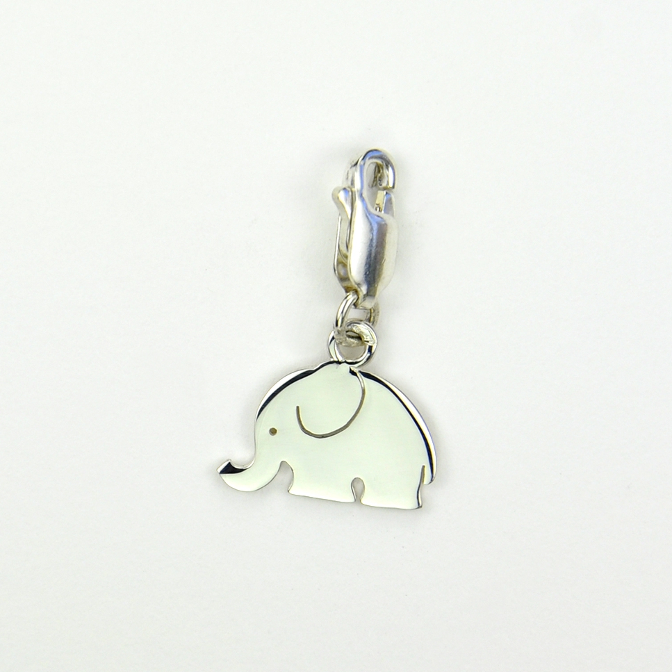 Charms Eléphant sur mousqueton 