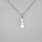 Charms Fille sur chaîne argent 