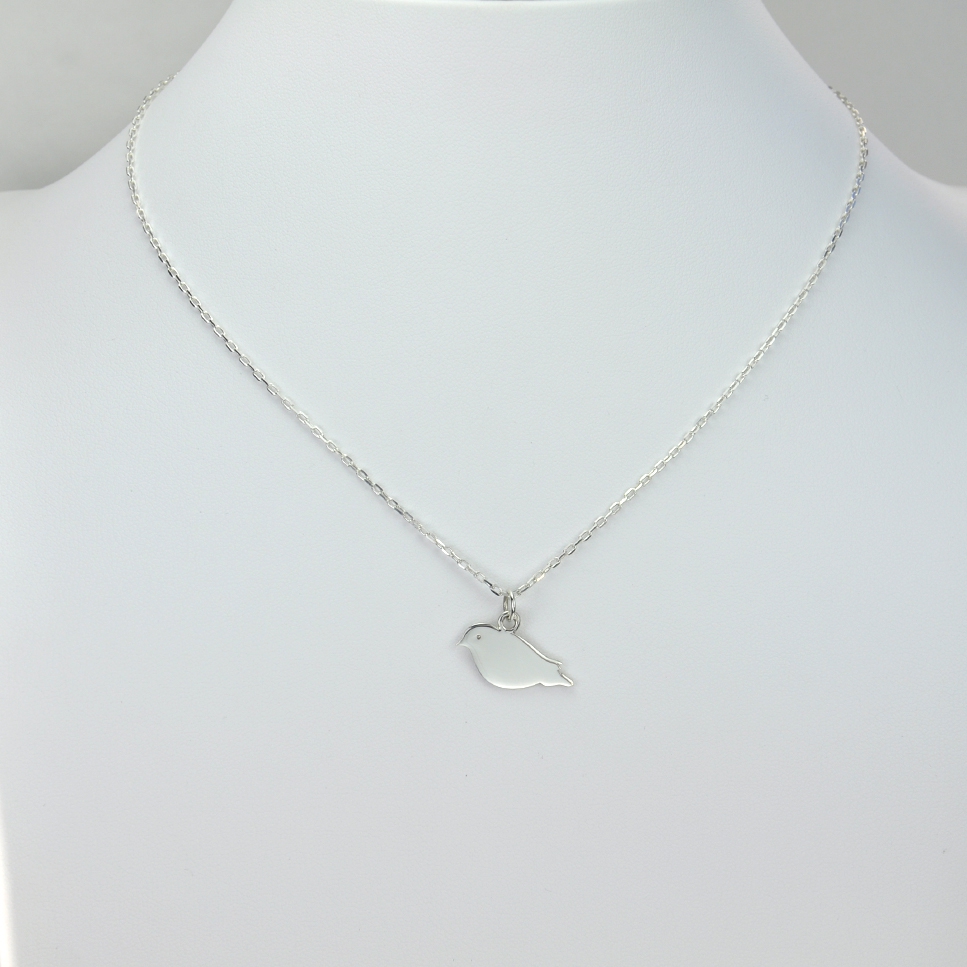 Charms Oiseau sur chaîne argent 