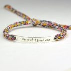 Bracelet message "Au petit bonheur"