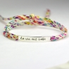 Bracelet message "La vie est belle"