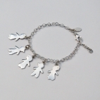 Bambins sur bracelet mailles argent à partir de 45€